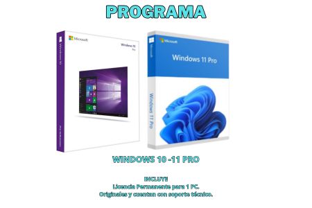 Sistema operativo original Windows 10 o Windows 11